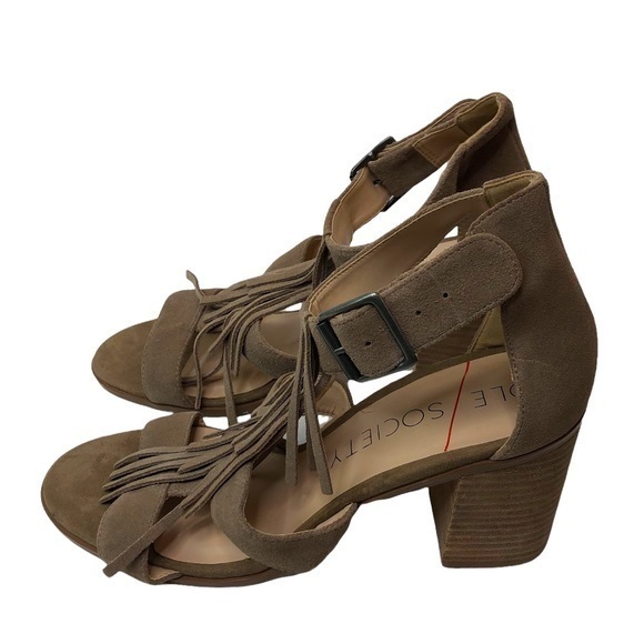 Sole Society Delilah Taupe Suede Wedges - Picture 1 of 10